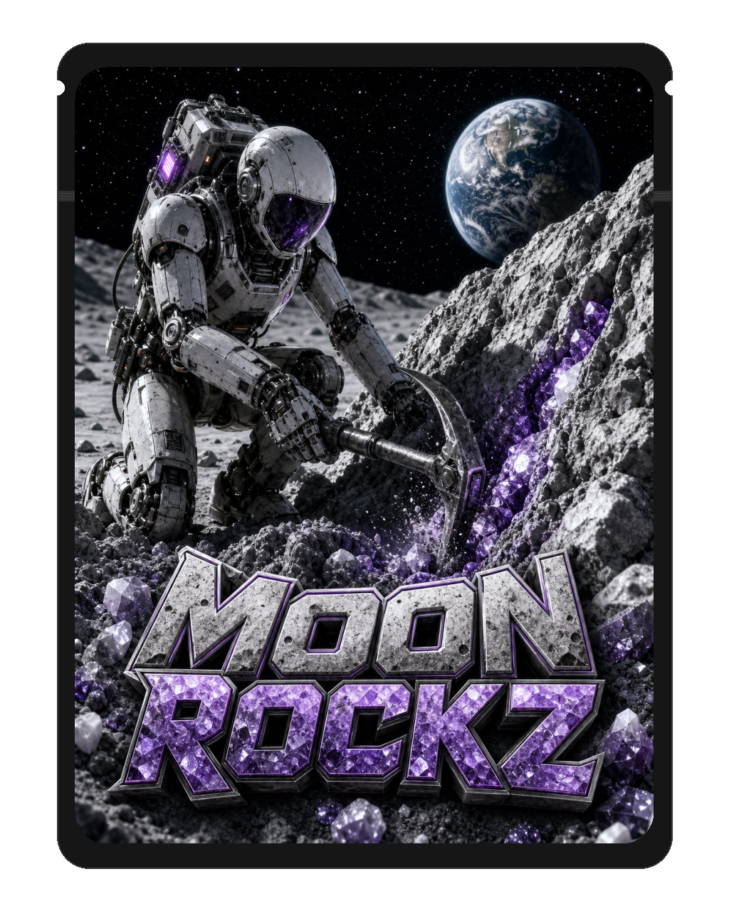 Moon Rockz mylar bag mockup