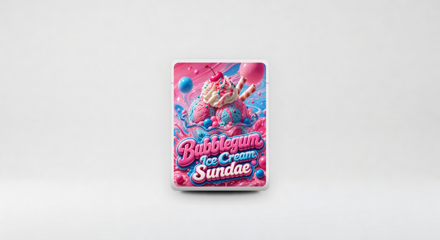 Studio light shot — Bubblegum Ice Cream Sundae