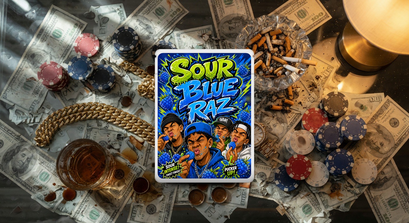Hustler tabletop — Sour Blue Raz